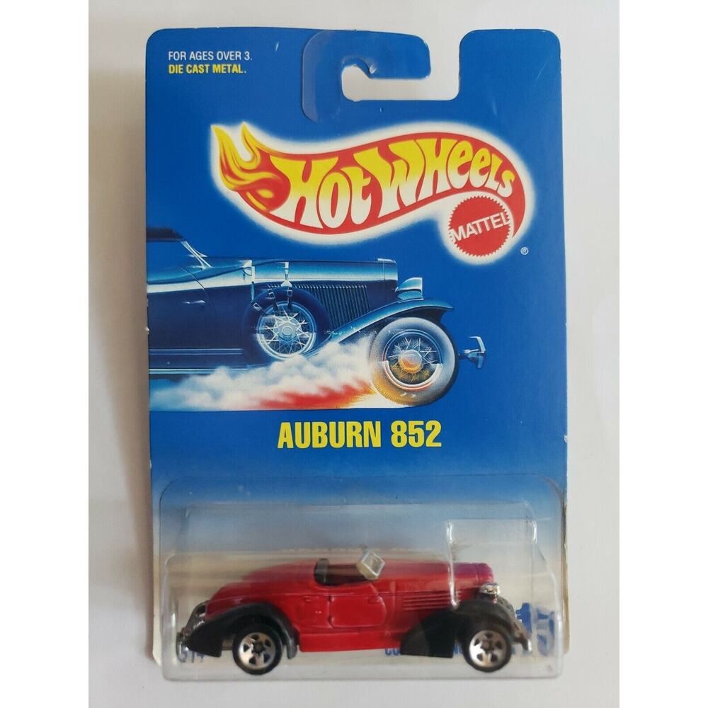 1992 Hot Wheels Auburn 852 Red w/Black Collector #215 New & Unopened 1:64 HW7a